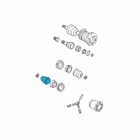 OEM Oldsmobile Boot Kit, Front Wheel Drive Shaft Tri-Pot Joint Diagram - 26027964