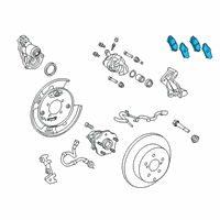 OEM 2021 Lexus RX350 Rear Disc Brake Pad Kit Diagram - 04466-48160