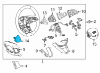 OEM Cadillac Escalade Paddle Switch Diagram - 13535954