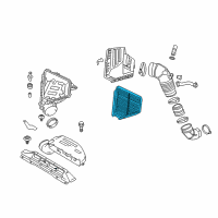 OEM 2010 Hyundai Genesis Coupe Air Cleaner Filter Diagram - 28113-2M000