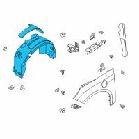 OEM 2014 Ford Focus Fender Liner Diagram - AM5Z-16103-B