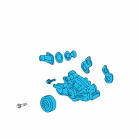 OEM Cadillac CTS Water Pump Kit Diagram - 12681186