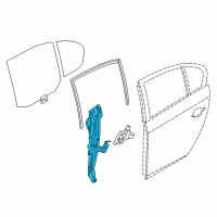 OEM 2013 BMW 550i GT xDrive Rear Left Window Regulator Diagram - 51-35-7-182-613