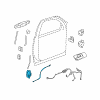 OEM 2011 GMC Sierra 2500 HD Lock Assembly Diagram - 22862028