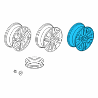 OEM 2021 Cadillac XT6 Wheel, Alloy Diagram - 84444233