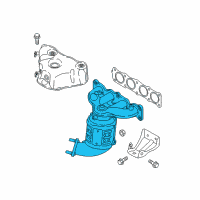 OEM 2017 Kia Sorento Exhaust Manifold Catalytic Assembly Diagram - 285102GBA0