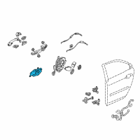 OEM 2005 Acura RL Handle Assembly, Driver Side Inside (Graphite Black) Diagram - 72160-SJA-013ZB