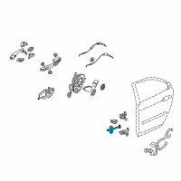 OEM 2011 Acura RL Checker, Right Rear Door Diagram - 72840-SJA-A01