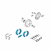 OEM 2002 Ford Focus Rear Shoes Diagram - YU2Z-2V200-BARM