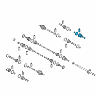 OEM Kia Stinger Joint Kit-Front Axle Differential Diagram - 49535J5100