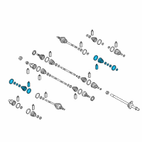 OEM Kia Stinger Boot Kit-Front Axle Wheel Diagram - 49541J5100