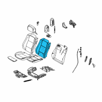 OEM 2008 BMW M6 Foam Pad Basic Backrest Left Diagram - 52-10-9-158-395