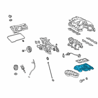 OEM Lexus RX350 Pan Assembly, Oil Diagram - 12100-31040
