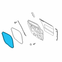 OEM 2017 Lincoln MKZ Weatherstrip On Body Diagram - GP5Z-54253A10-A