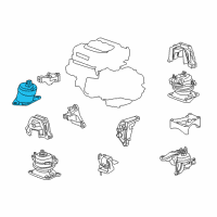 OEM 2016 Honda Accord Mounting Rub Assy, Eng Diagram - 50820-T2G-A01