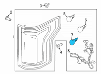 OEM 2018 Ford F-250 Super Duty Back Up Lamp Bulb Diagram - JL3Z-13466-C