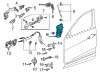 OEM 2022 Acura MDX Latch Assembly, Front Diagram - 72110-TVA-A02