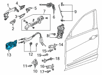 OEM 2022 Acura TLX HANDLE, L INSIDE Diagram - 72160-TJB-A11