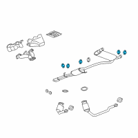 OEM 2010 Saturn Vue Insulator, Exhaust Muffler Hanger Diagram - 10235283