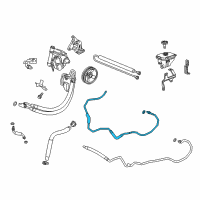 OEM Cadillac XTS Upper Return Hose Diagram - 23122438