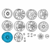 OEM 2013 Jeep Compass Steel Wheel 16 Inch Diagram - 5105078AB