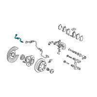 OEM 2000 Acura TL Hose Set, Right Rear Brake Diagram - 01466-S0K-A51