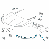 OEM 2020 Acura MDX Wire Assembly, Hood Diagram - 74130-TZ5-A01