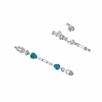 OEM 2001 Acura NSX Boot Set, Driveshaft Diagram - 42017-SL0-020