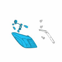 OEM 2012 Nissan Murano Lamp Assembly-Rear Combination LH Diagram - 26555-1SX0A
