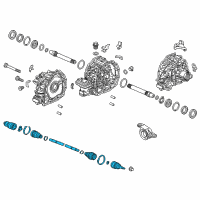 OEM 2020 Acura MDX Driveshaft Assembly, Passenger Side Diagram - 42310-TRX-A01