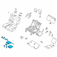 OEM 2020 Infiniti QX80 2Nd Seat Armrest Assembly, Center Diagram - 88700-1LH8D
