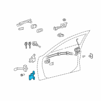 OEM 2007 Toyota FJ Cruiser Lower Hinge Diagram - 68740-33021