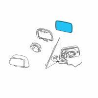 OEM 2000 BMW X5 Mirror Glass, Heated, Convex, Right Diagram - 51-16-8-247-774