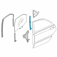 OEM 1997 Acura RL Sash, Right Rear Door Center Diagram - 72731-SZ3-003