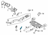 OEM 2021 BMW X3 PIPE CLAMP, BOTTOM Diagram - 18-30-9-882-567