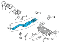 OEM 2020 BMW X3 RP-CATALYTIC CONVERTERS WITH Diagram - 18-30-8-098-883