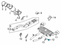 OEM 2022 BMW X4 Holder, Exhaust System Diagram - 18-30-8-593-695
