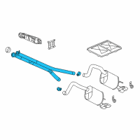 OEM 2009 Cadillac XLR Exhaust Pipe Assembly Diagram - 25839150