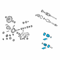 OEM 2013 Lexus GS450h Boot Kit, Front Drive Shaft Diagram - 04427-30090