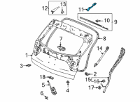 OEM 2022 Acura MDX Hinge Complete R, Tail Gate Diagram - 68210-TYA-A00ZZ