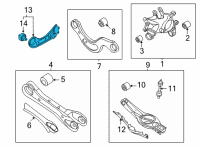OEM Hyundai Tucson ARM ASSY-RR TRAILING ARM, RH Diagram - 55271-CW000