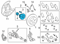 OEM 2022 Toyota Camry Hub & Bearing Diagram - 42410-0R030