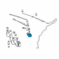 OEM 2015 Cadillac ELR Wiper Motor Diagram - 23184312