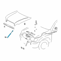 OEM 2006 Toyota Tundra Support Rod Diagram - 53440-09130