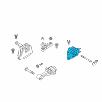 OEM 2019 Hyundai Elantra Transmission Mounting Bracket Assembly Diagram - 21830-F2600