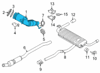 OEM 2022 BMW M235i xDrive Gran Coupe EXCH CATALYTIC CONVERTER CLO Diagram - 18-32-8-654-548