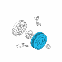 OEM 1996 Ford Taurus Hub & Drum Diagram - YF1Z-1V126-BA