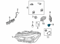 OEM 2021 BMW X5 Led Module For Daytime Driving Diagram - 63-11-9-477-985