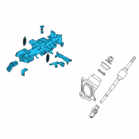 OEM 2009 Nissan GT-R Column Assy-Steering, Upper Diagram - 48810-JF11A