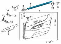 OEM Toyota Mirai Belt Weatherstrip Diagram - 68171-62020